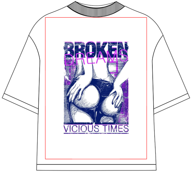 Broken Dreams Illustrations Oversized T-Shirt