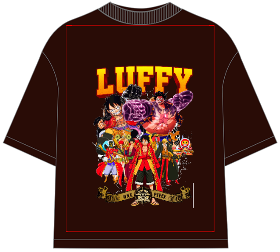 One Piece Monkey D Luffy Oversized Anime T-Shirt