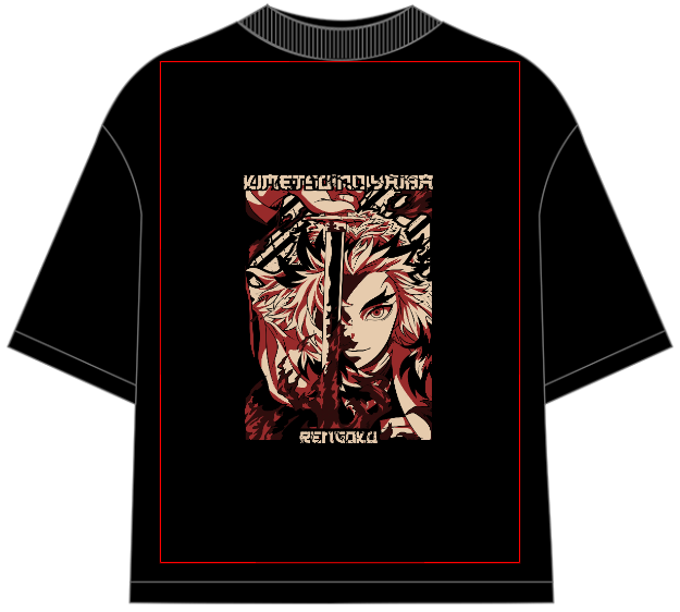 Demon Slayer Kyōjurō Rengoku Oversized Anime T-Shirt