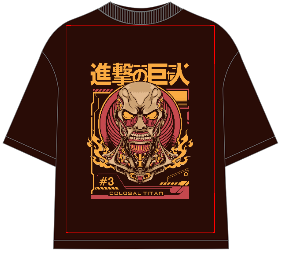 Attack on Titan Colosal Titan Oversized Anime T-Shirt