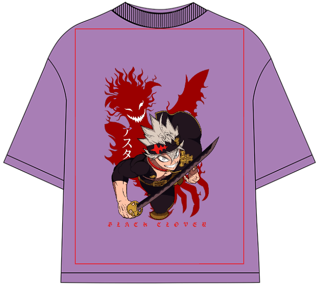 Black Clover Asta Oversized Anime T-Shirt