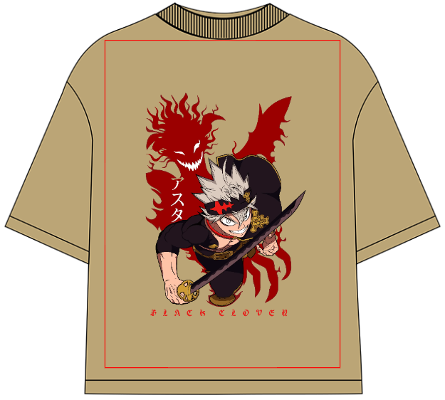 Black Clover Asta Oversized Anime T-Shirt