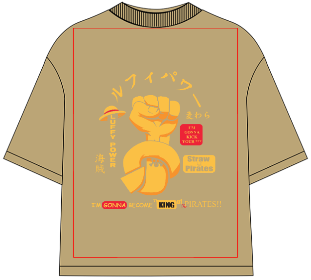 Mugiwara Kaizoku Oversized Anime T-Shirt