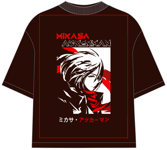 Attack on Titan Mikasa Ackerman Oversized Anime T-Shirt