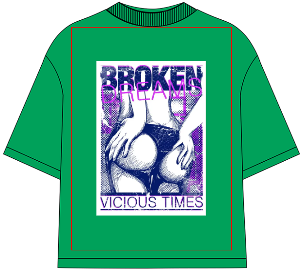 Broken Dreams Illustrations Oversized T-Shirt