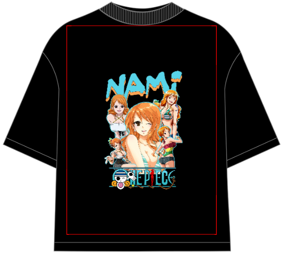 One Piece Nami Oversized Anime T-Shirt