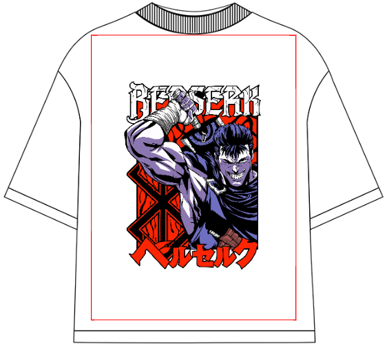 Berserk Guts Oversized Anime T-Shirt