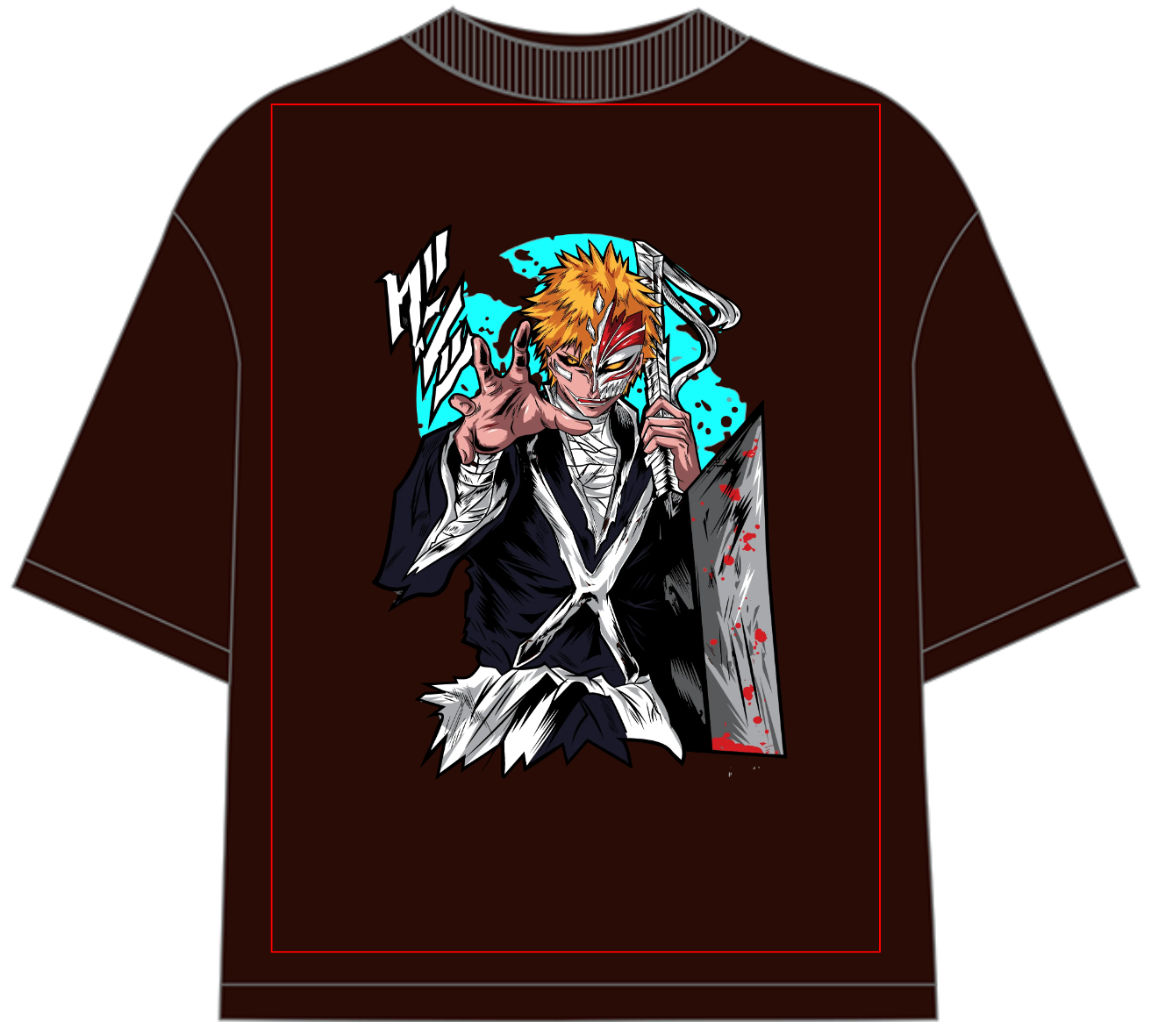 Bleach Ichigo Kurosaki Oversized Anime T-Shirt