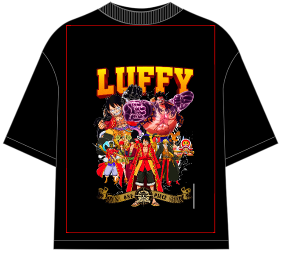 One Piece Monkey D Luffy Oversized Anime T-Shirt