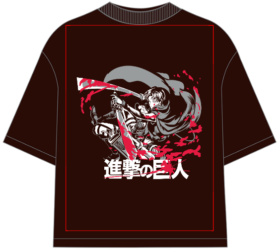 Levi Ackerman Sword Attack Oversized Anime T-Shirt