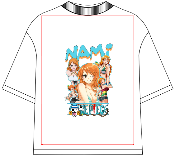 One Piece Nami Oversized Anime T-Shirt