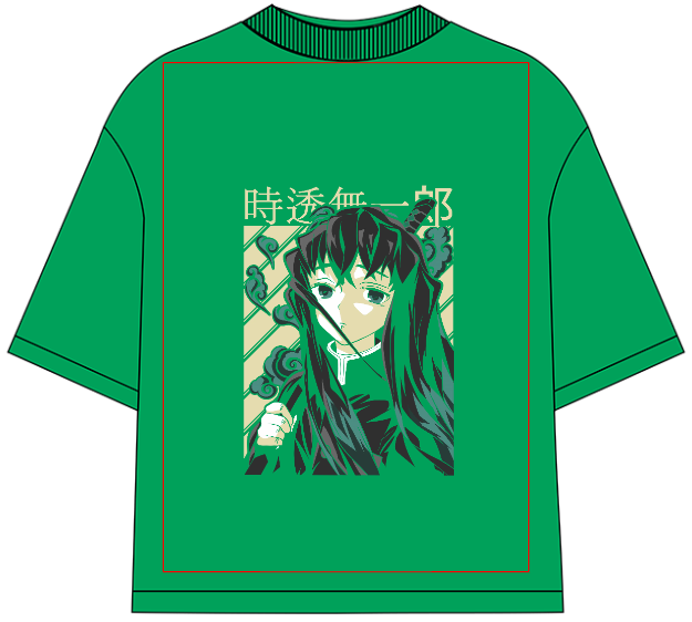 Demon Slayer Muichiro Tokito Oversized Anime T-Shirt