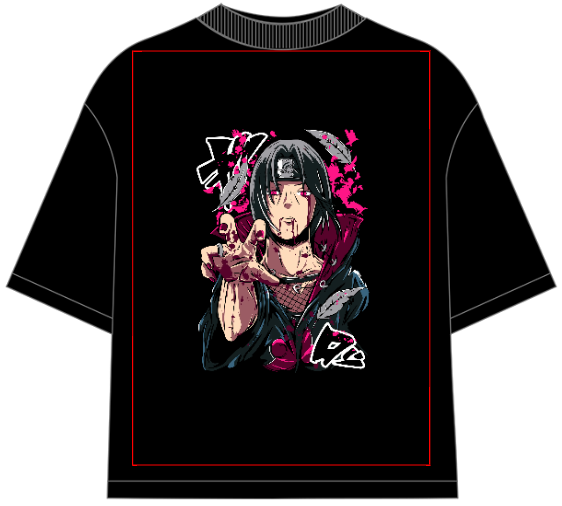 Naruto Itachi Uchiha Oversized Anime T-Shirt