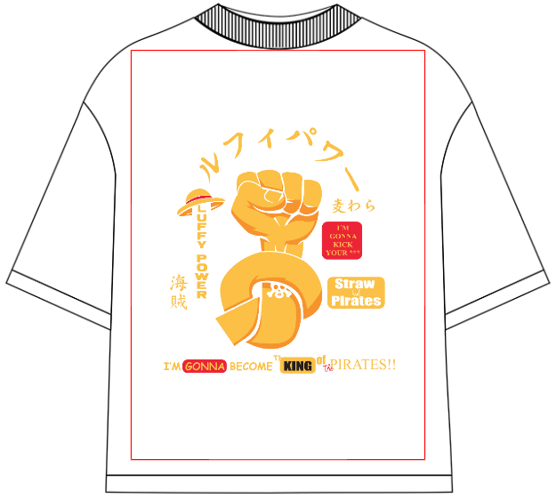 Mugiwara Kaizoku Oversized Anime T-Shirt