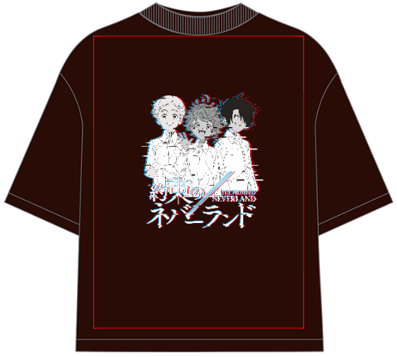 The Promised Neverland Glitch Oversized Anime T-Shirt