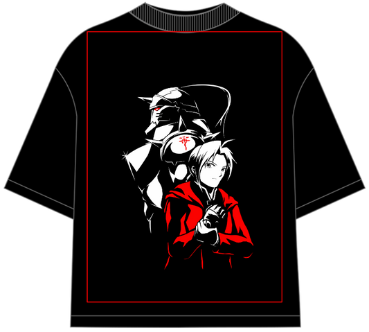 Fullmetal Alchemist Edward Eric x Alphonse Eric Oversized Anime T-Shirt