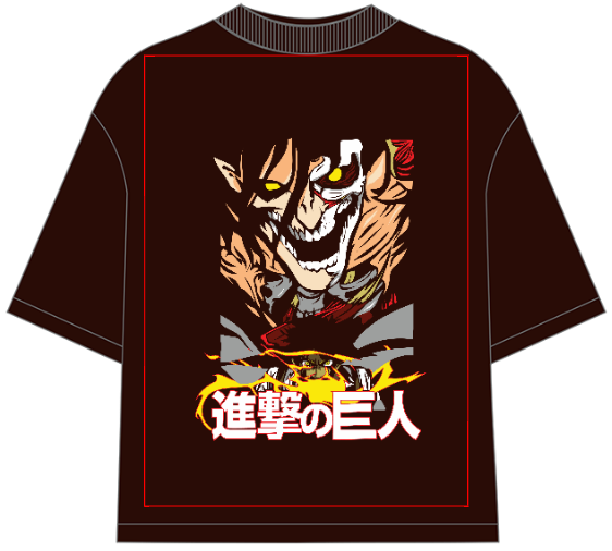 Eren Yeager Initial Titan Oversized Anime T-Shirt