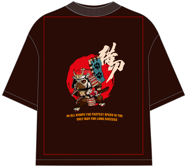 Animated Samurai Oversized Anime T-Shirt