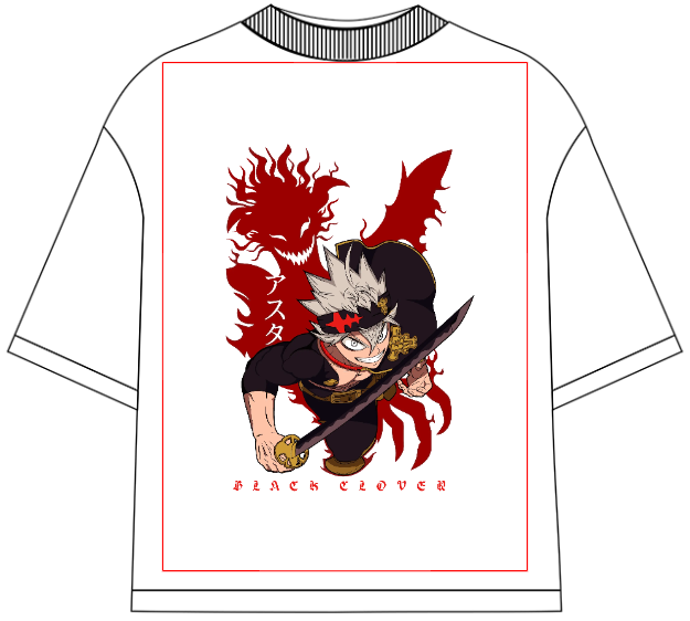 Black Clover Asta Oversized Anime T-Shirt