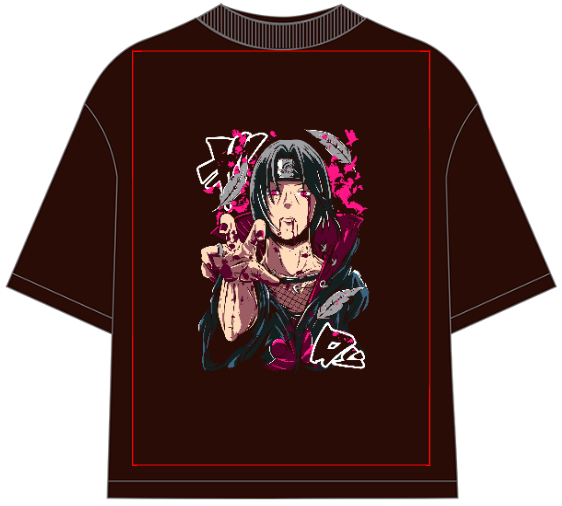 Naruto Itachi Uchiha Oversized Anime T-Shirt