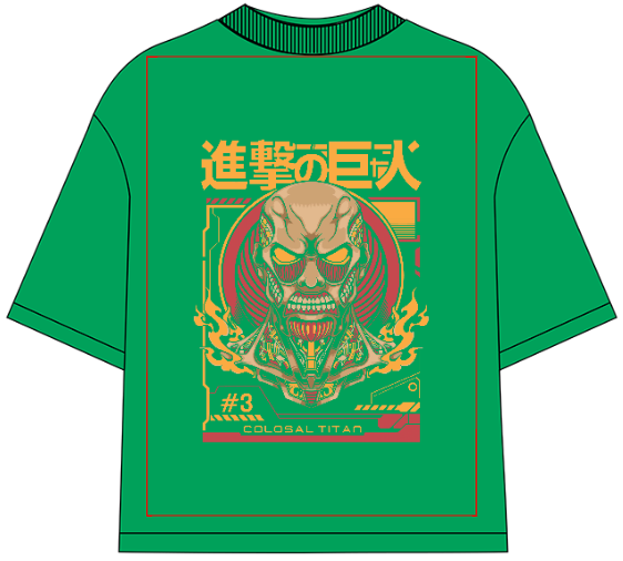 Attack on Titan Colosal Titan Oversized Anime T-Shirt