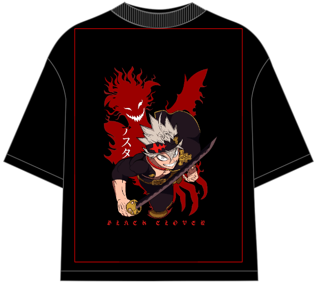 Black Clover Asta Oversized Anime T-Shirt