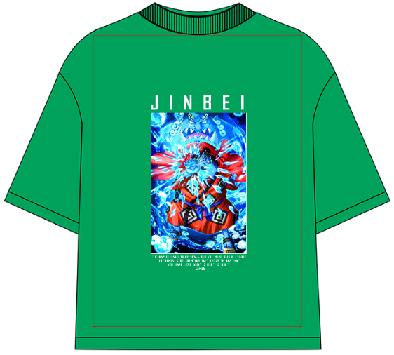 One Piece Jinbei Oversized Anime T-Shirt