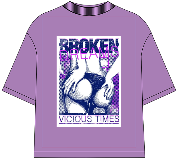 Broken Dreams Illustrations Oversized T-Shirt