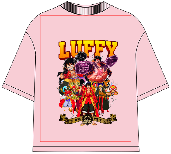 One Piece Monkey D Luffy Oversized Anime T-Shirt