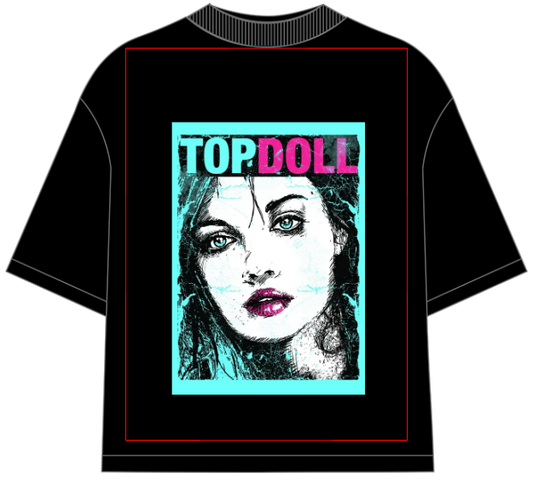 Top Doll Illustrations Oversized T-Shirt