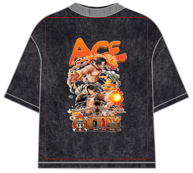 Portgas D. Ace Oversized Anime T-Shirt