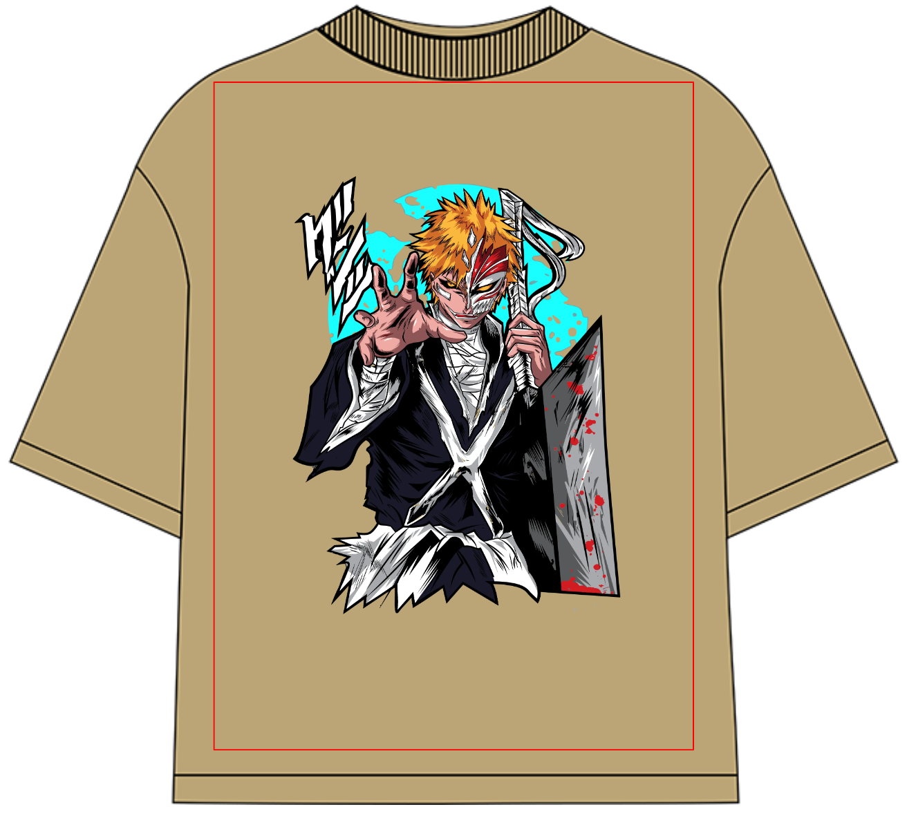 Bleach Ichigo Kurosaki Oversized Anime T-Shirt