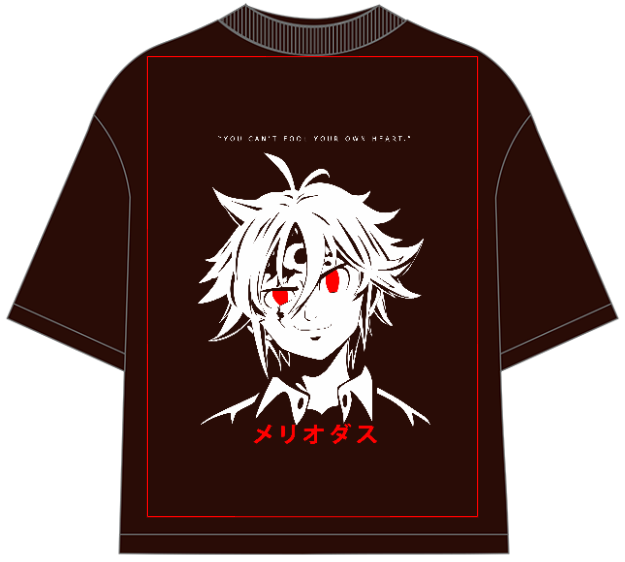 Seven Deadly Sins Meliodas Oversized Anime T-Shirt