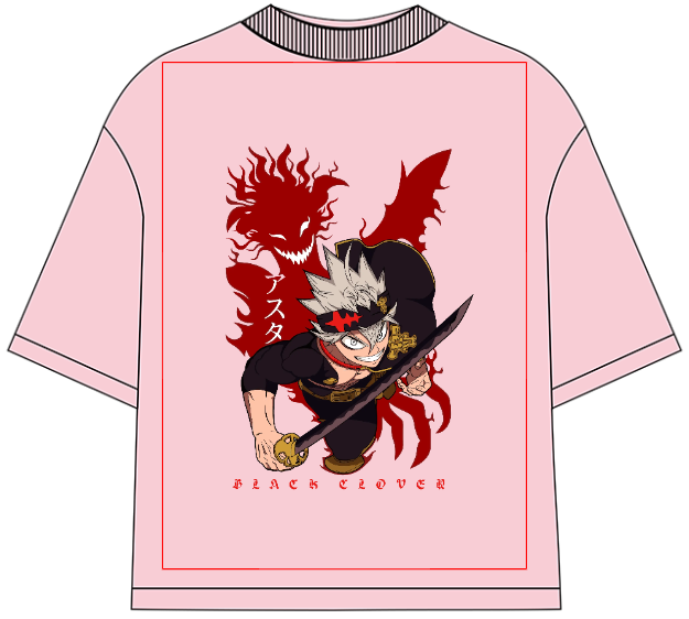 Black Clover Asta Oversized Anime T-Shirt