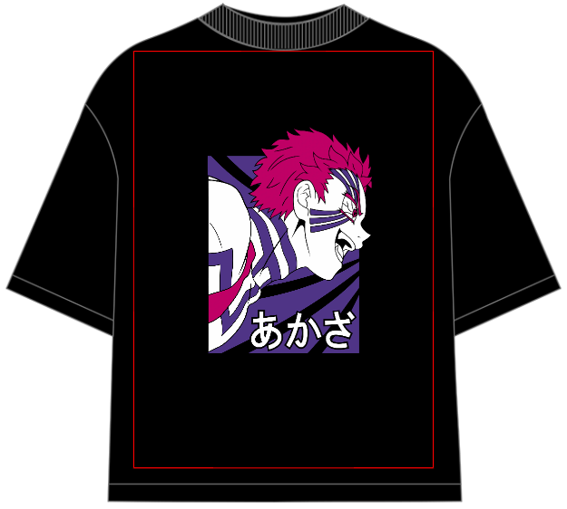 Demon Slayer Akaza Oversized Anime T-Shirt