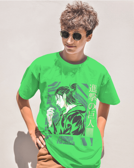 Attack on Titan Eren Yeager Oversized Anime T-Shirt