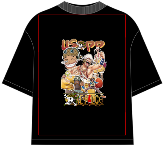 One Piece God Usopp Oversized Anime T-Shirt