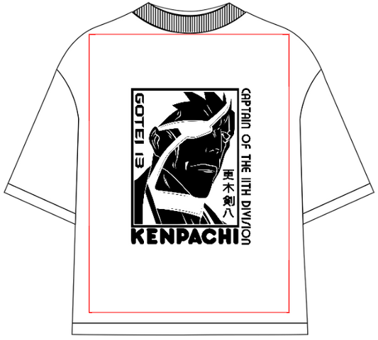 Bleach Kenpachi Zaraki Oversized Anime T-Shirt