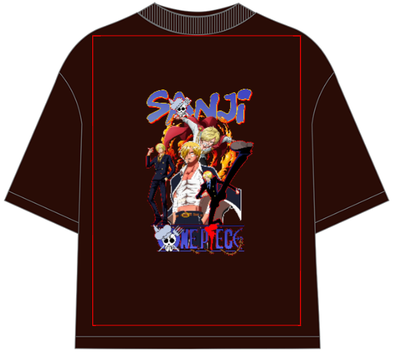 One Piece Vinsmoke Sanji Oversized Anime T-Shirt