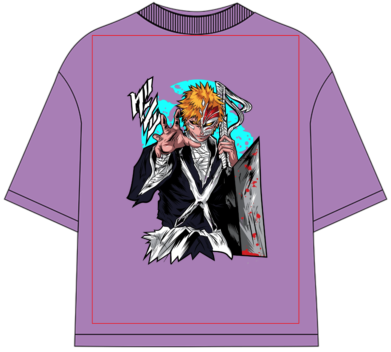 Bleach Ichigo Kurosaki Oversized Anime T-Shirt