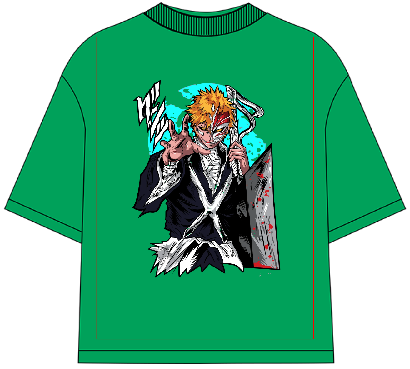 Bleach Ichigo Kurosaki Oversized Anime T-Shirt