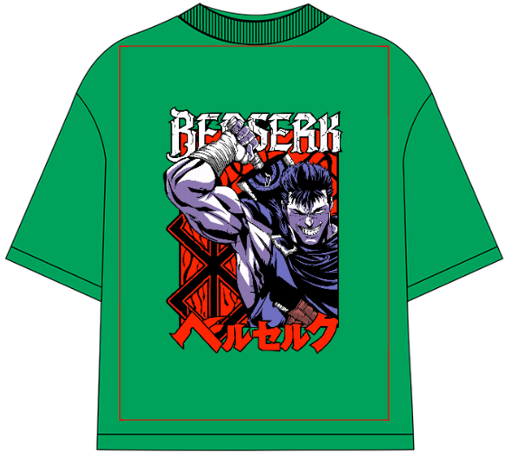 Berserk Guts Oversized Anime T-Shirt