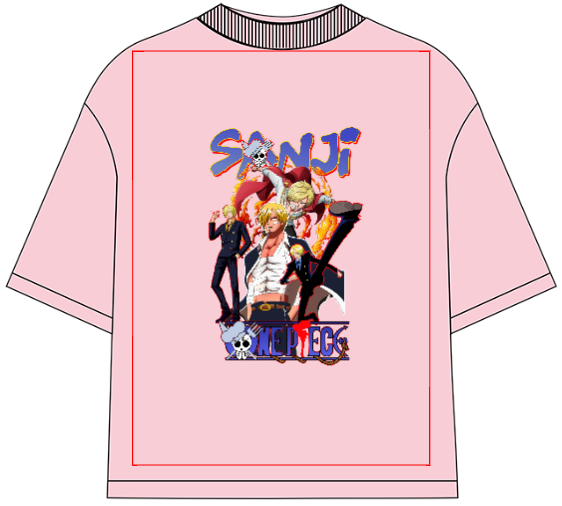 One Piece Vinsmoke Sanji Oversized Anime T-Shirt