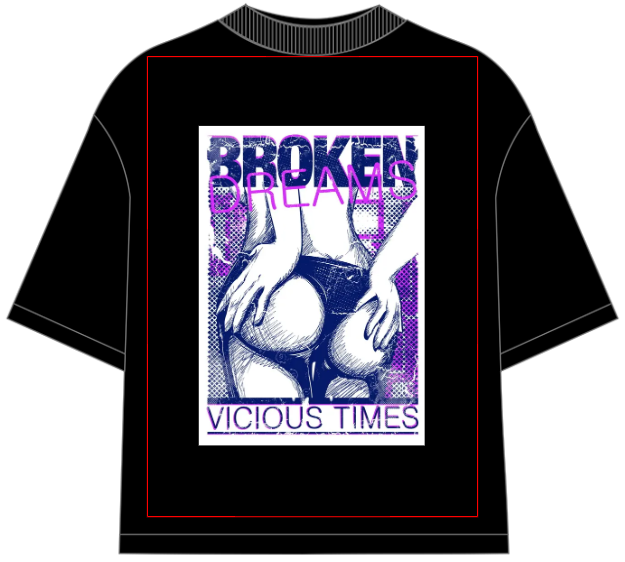 Broken Dreams Illustrations Oversized T-Shirt