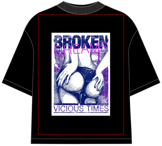 Broken Dreams Illustrations Oversized T-Shirt