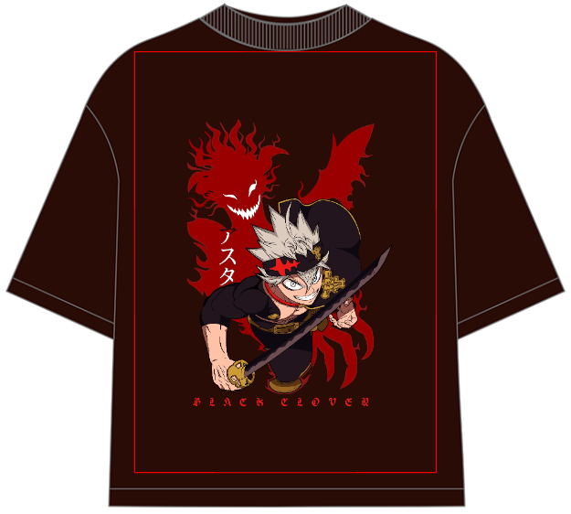 Black Clover Asta Oversized Anime T-Shirt