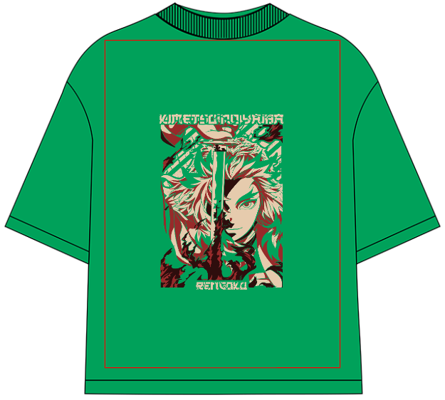 Demon Slayer Kyōjurō Rengoku Oversized Anime T-Shirt