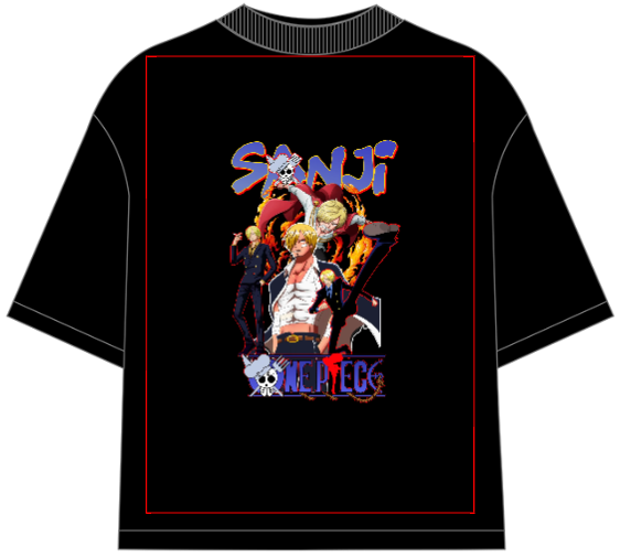 One Piece Vinsmoke Sanji Oversized Anime T-Shirt