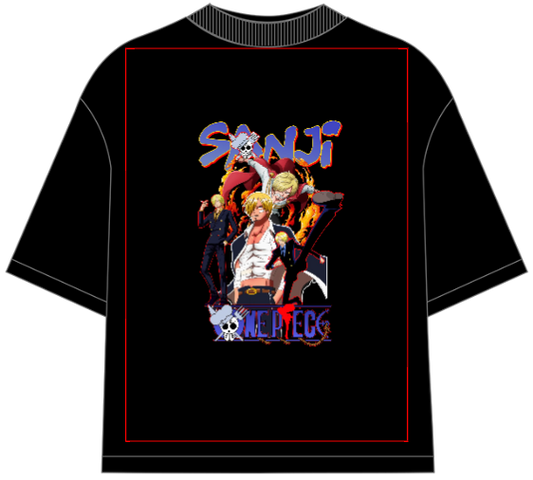 One Piece Vinsmoke Sanji Oversized Anime T-Shirt