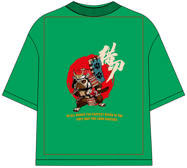 Animated Samurai Oversized Anime T-Shirt